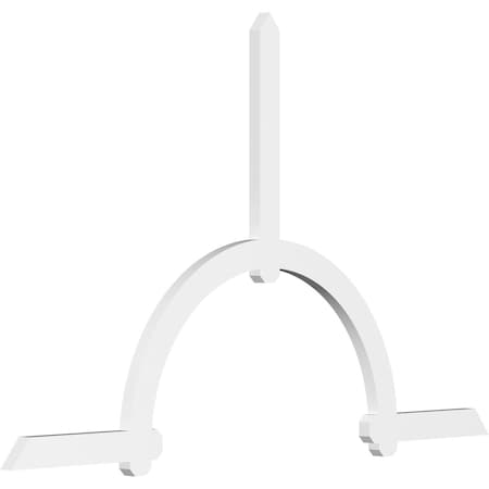 Ekena Millwork Ericson Architectural Grade PVC Gable Bracket, 96"W x 60"H x 2"D x 4"F, 15/12 Pitch GBP096X60X0204ERI00
